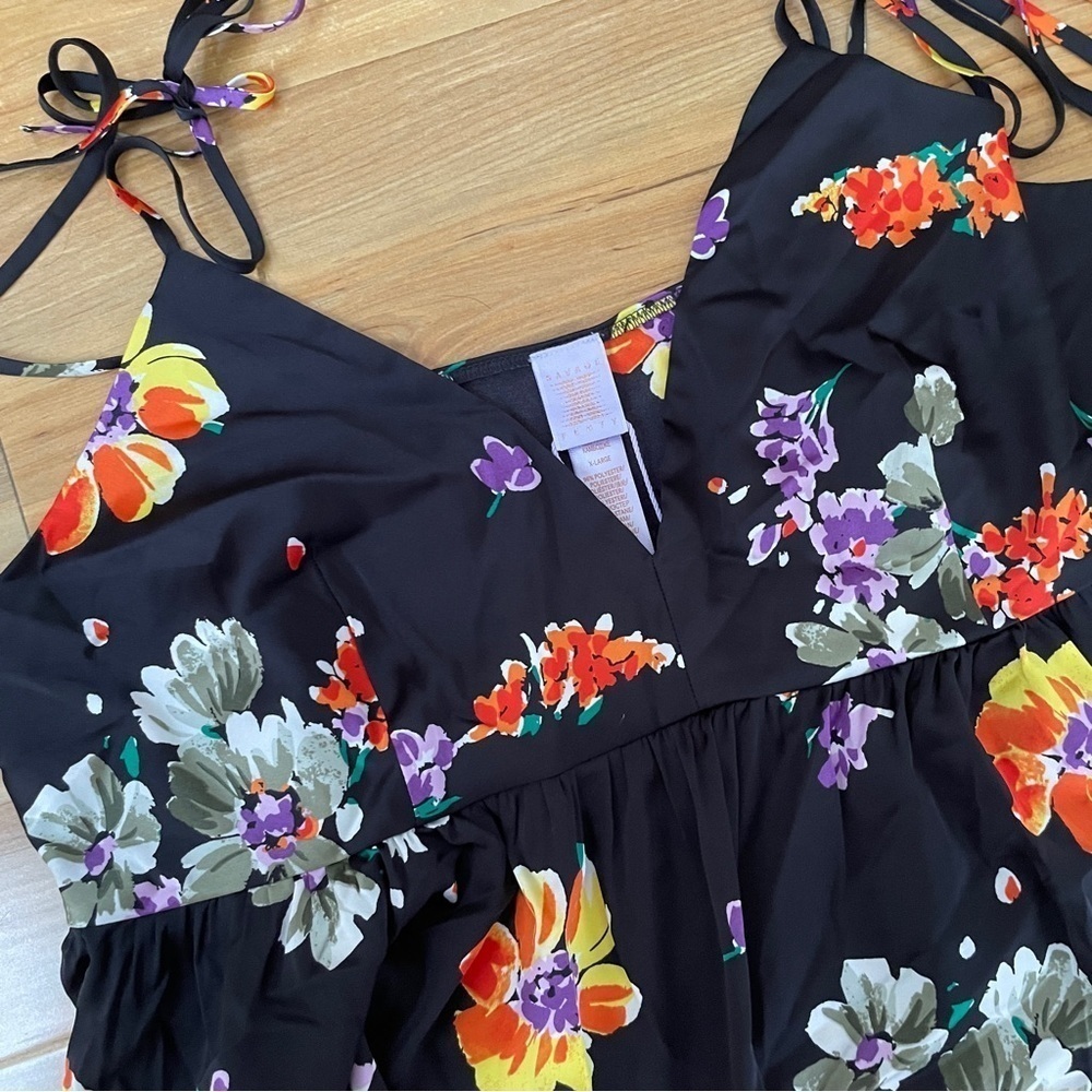 NWT Savage X Fenty black floral sleeping cami